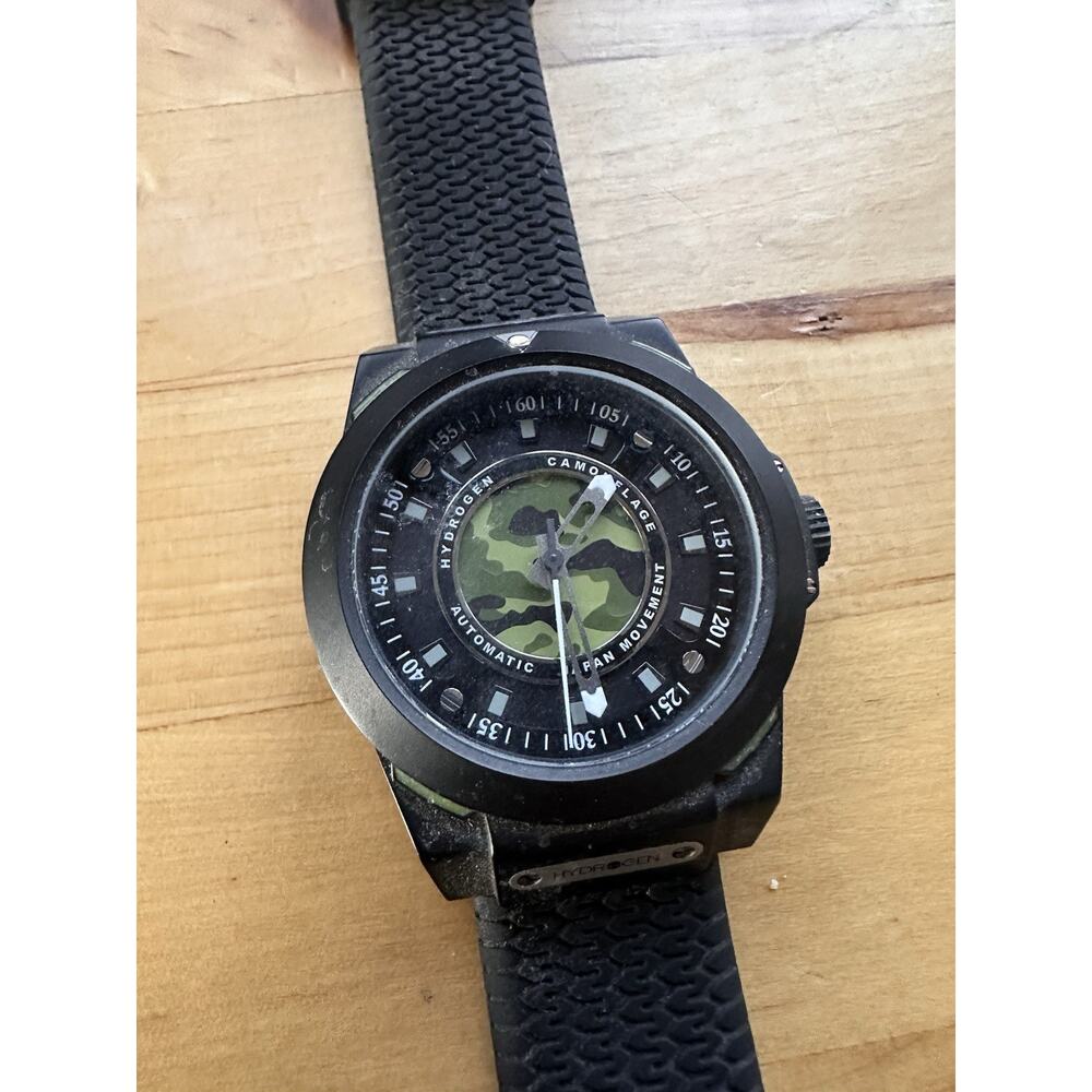 Hydrogen Sportivo Watch Camouflage Black Rare NH38A Japanese 3-hand Worn Once!!